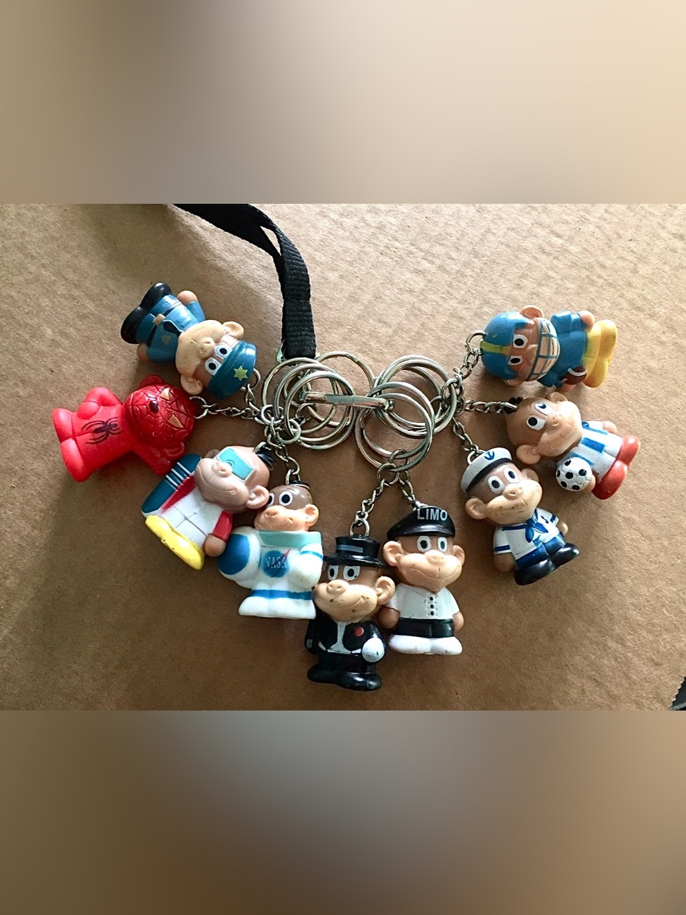 Vtg Lot of Star Awards Monkey Keychains
